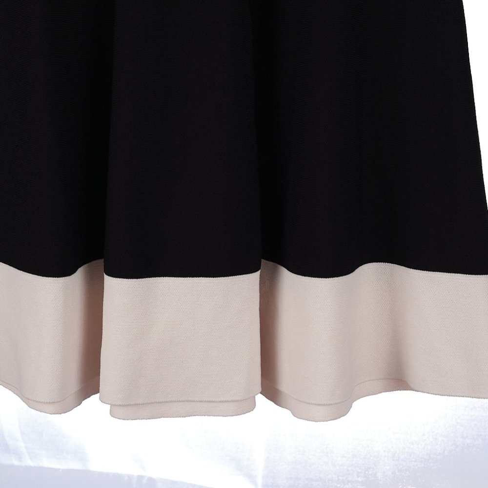 Eliza J Colorblock Black & White Fit & Flare Dress Size 4 - Picture 4 of 9
